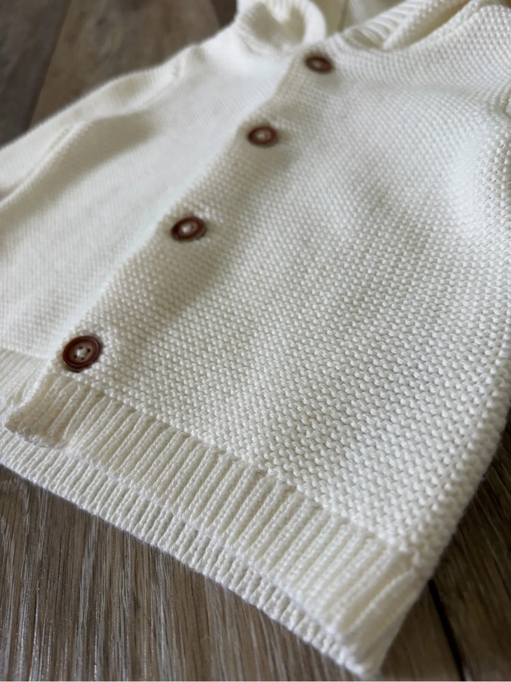Carter’s Cream Baby Hooded Knit Cardigan Sweater with Ears